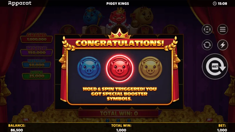 Piggy Kings - Freispiele mit Crown Scatter